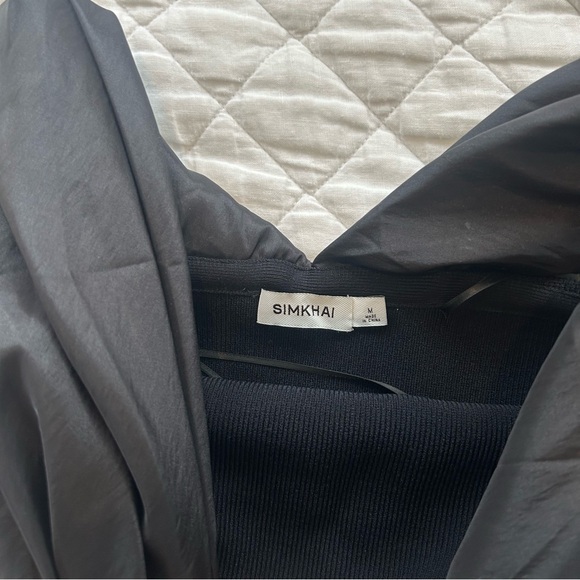 SIMKHAI Celiana Combo Off-The-Shoulder Top in Black - Picture 7 of 13